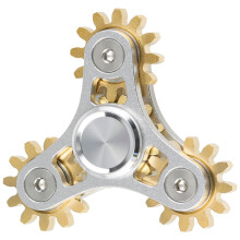 FREELOVE Gear Metalen Fidget Spinner Speelgoed voor Volwassenen, Kleine Mini Fidget, Fiets Ketting, Koper Messing