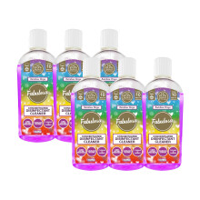 Fabulosa 4 in 1 Concentrated Antibacterial Disinfectant All Purpose Cleaner, 220ml, 6 pack, Rainbow Drops