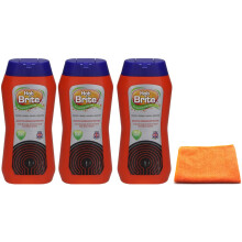 3X Hob Brite Hob Cleaner Lemon Sherbet (3X 250 ML), Ceramic, Electric, Halogen and Induction Hob Cream Cleaner with Microfibre Cleaning Cloth-