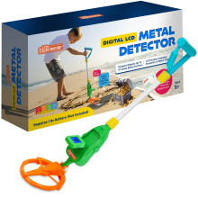 Metallsucher für Kinder, verstellbarer Strandmetallsucher mit LCD-Bildschirm, entdeckt 6" unterirdisch
