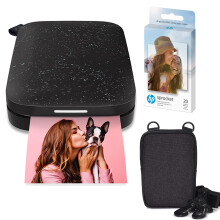 HP Sprocket Draagbare 2x3 Instant Foto Kleurprinter (Zwart) Zink Papier Bundel