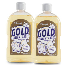 Teepol Gold Concentrated Detergent (2 x 500ml Multipack) - Dishwashing Liquid - Dish Soap & Floor Cleaner, Multi Surface Cleaner for Oil, Dirt, Grease