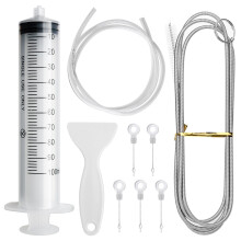 MOSTFUN 9 Pcs Refrigerator Cleaning Kit, Reusable Fridge Drain Pipe Blocked Dredging Tool Set for Fridge Maintenance and Kitchen Drain Hole Unclogging