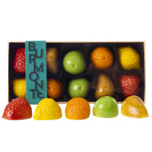 Luxury Marzipan Shaped Fruits Gift Box - Traditional Hand-Finished Marzipan Shapes - Made With Real Almonds & Natural Colours - 150g Gift Box