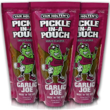 3x Van Holten's Pickle in a Pouch 3 Pack | Hot Mama, Big Papa, Garlic Joe, Sour Sis | American Pickles (Garlic Joe 3 Pack)