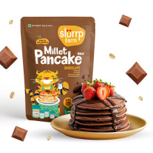 Slurrp Farm No Refined Flour Chocolate Pancake Mix | Instant Breakfast Mix made with Oats and Jowar | 100% Vegetarian Eggless Healthy Breakfast for