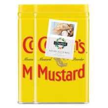 Mustard Powder Bundle with Colmans Mustard Tin Powder 57g 2 Pack + Brightdale Kitchen Booklet
