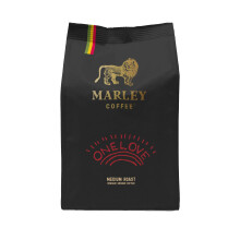 Marley Coffee Medium Roast Organic Ground Coffee 227g - One Love Blend - From The Marley Family - V60 Filter Cafetiere Aeropress - Strength 3