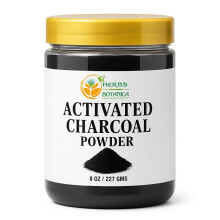 Herbs Botanica Activated Charcoal Powder 227 gms 100% Food Grade Bamboo Charcoal Powder for Baking, Soap Making, & DIY for Multiple Uses 8 oz