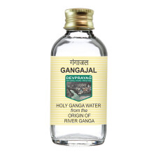 Devprayag Gangajal Holy Ganga Water from The Origin or Beginning of River Ganga at Devprayag in Clear Glass Bottle 100ml (3.38 oz)