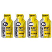 Gu Energy Roctane Energy Running Gels - 4 Gel Taster Pack - Sports Energy Gels For Running, Cycling, Triathlon (4 x 32g Sachets) (Lemonade)