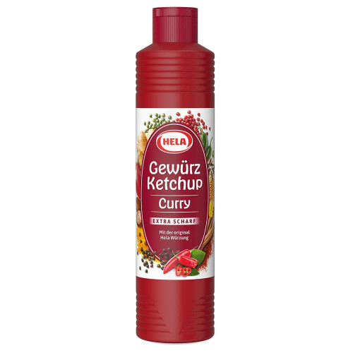 Hela Tomato Ketchup Curry Extra Scharf Hot 800ML - Imported by DFB