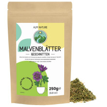 Alpi Nature Mallow Leaves 250g 8.8 oz, Dried and Cut Mallow Leaves, Loose Leaf Tea for Infusions