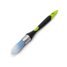 Bates- Trimverfkwast, 0.75 Inch, Ergonomische Antislip Handgreep, Synthetische Haren, Zwart & Lim Groen