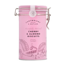Cartwright & Butler | Beautifully Bakewell Cherry and Almond Biscuits in Tin - Birthday Treats, Thank You Gift, Thinking of You, Father's Day Gift,