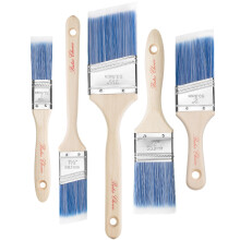 Bates Pinselset, 5 Stück, 1"/1.5"/2"/2.5", Flach- & Winkelpinsel für Wände, Holzgriff, Edelstahlzwinge