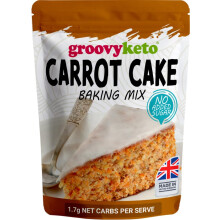 Groovy Keto Carrot Cake/Cupcake Mix | Low Carb | Keto Friendly | Sugar Free | Only 1.7g Net Carbs Per slice | Keto Baking Mix, Diabetic Friendly -