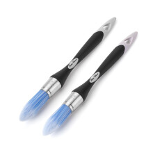 Bates Trim Pinsel, 2 Stück, 0,75 Zoll, Ergonomischer Griff, synthetische Borsten