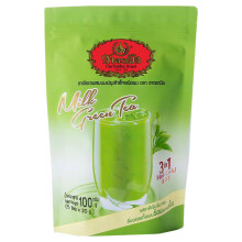Cha Tra Mue 3 in 1 Instant Thai Tea Milk and Sugar Mix Powder, Green Tea 5 x 20 g (Pack of 1)