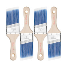 Bates Stubby Winkel-Pinsel für Wände und Leisten, 2", 4 Stück, behandelten Holzgriff, Edelstahlzwinge