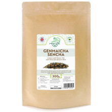 Genmaicha Sencha Green Loose Leaf - Premium Green Tea With Roasted Brown Rice (300g)