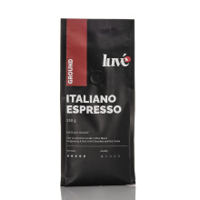 Luve Italiano Espresso Ground Coffee 250g ? Italian Dark Roast Arabica Espresso Coffee ? Freshly Roasted in the UK ? Strong Bold Taste with Chocolate