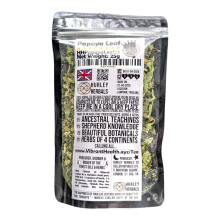 Papaya Leaf - Carica Papaya - Unrefined Raw Dried Lush Fine Botanicals - Reusable Keep Fresh Ziplock - Leaf - 15g