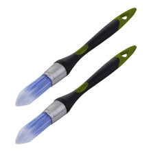 Bates- Trimverfkwast, 2 st, 0.6" Inch, Zwart & Groene Handgreep, Kwasten voor Schilderen