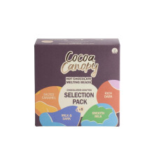 Cocoa Canopy - Hot Chocolate Melting Beads - 8 single- serve Sachets (4 blends) - 240g x 1