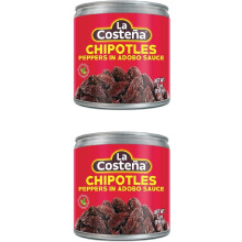 La Costena Chipotle in Adobo Sauce, 199g Cans, Mexican Spicy Chipotle Chillies (2 x 199g (pack of 2))