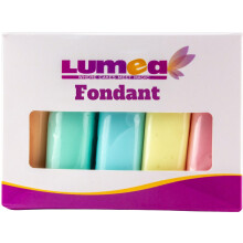 Dekozauber24 Fondant icing multipack, 5 pastel colours, 100g (3.5oz) rolled fondant per color, for cakes, cupcakes and figurines in pastel coloured
