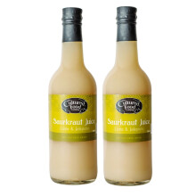 The Cultured Food Company Lime & Jalapeno Sauerkraut Juice 2 x 500ml ? Vegan ? Unpasteurised ? Probiotic Drink ? Raw Fermented Cabbage ? Gut Health