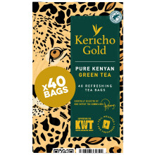Kericho Gold Premium Kenyan Green Tea | Rich in Antioxidants | No Pesticides | Ethical Trade (40 Tea Bags)
