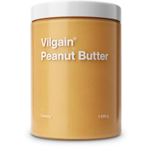 Vilgain Organic Peanut Butter 1kg ?100% Natural, No Sugar & Palm Oil, Crunchy Texture, Vegan, High in Protein & Vitamins, Organic Quality, Intense
