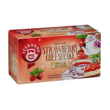 Teekanne Strawberry Cheesecake Fruit Infusion Tea ? Creamy Sweet Strawberry Cheesecake Flavour with Rosehip, Apples & Hibiscus ? 18 Tea Bags