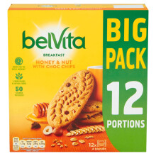 Belvita Breakfast Biscuits Honey & Nuts 12 Packs, 540 g
