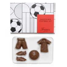 Friars Edible Football Set Shaped Chocolate - 54 g | Novelty Milk Chocolate Gift | Funny Valentine, Birthday Present for Footie Fans, Boyfriend,