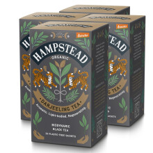 Hampstead Organic Pure Darjeeling 20 Teabags (Pack of 4 Total 80 Teabags) | Plastic Free | 100% Organic