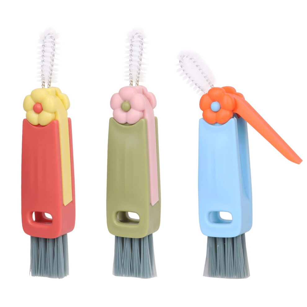 3Pcs 3-In-1 Water Bottle Cleaning Brush Set, Multifunctional Cup Lid Straw Cleaner With 360? Rotation, Deep Clean Brush For Reusable Bottles Travel Wsetyy