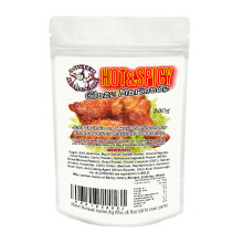 MISTER MARINADE Hot N Spicy Meat Glaze Marinade & BBQ Rub 200g, A Blend of Aromatic Spices with a Tangy Tomato & Chilli Kick Great with Wings