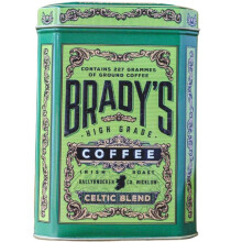 Brady?s Celtic Blend Dark Roast Ground Coffee for Cafetiere, Pour Over or Drip Filter - 100% Arabica Brazilian and Colombian Coffee Beans with Notes
