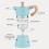 Moka Pot 300ml, 9x19.5 cm, Blue, Easy Operation 5