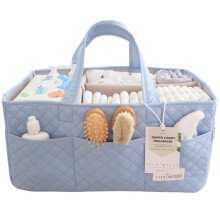 Lily Miles Baby Diaper Caddy Organizer - Quilted Nursery Storage for Newborn Essentials