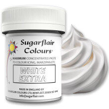 Sugarflair White Extra Food Colouring Paste 42g - Maximum Concentrated Paste Food Dye for Cake Decorating, Fondant, Buttercream, Cake Batter and More