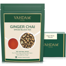 VAHDAM, Ginger Masala Chai Tea (50 cups, 100 gm) Authentic Indian Ginger Tea | Spiced Chai Tea Loose Leaf | Brew Hot Tea, Iced Tea Or Chai Latte |