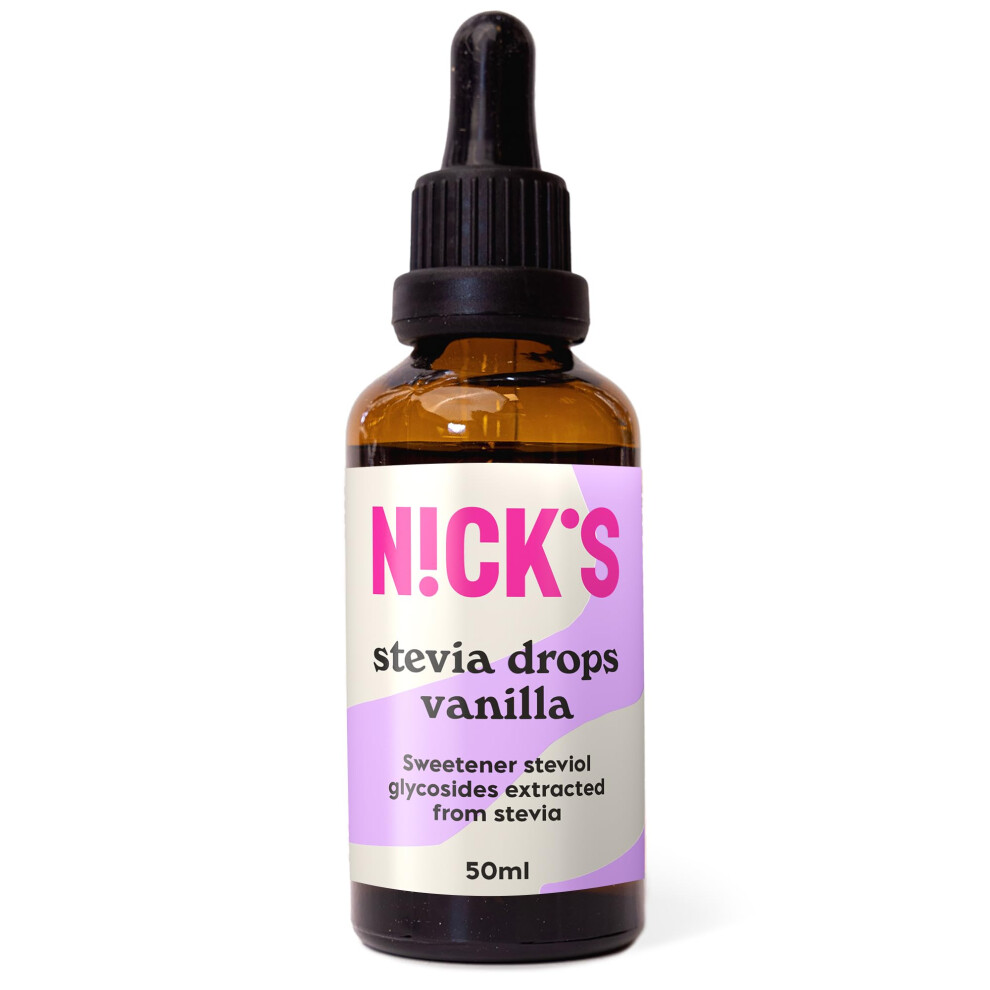 N!Ck's Nicks Vanilla Stevia Drops (50Ml) Natural Sugar Free Zero Calorie Liquid Keto Sweetener Gluten Free Low Carb Sugar Substitute Alternative (Pack Of 1)
