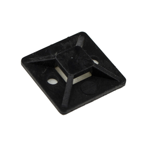 Cable Tie Base 30mm x 30mm Self Adhesive Medium Black [10 Pack] 2