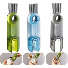 3Pcs 3 in 1 Multifunctional Cleaning Brush, 3 in 1 Bottle Cleaning Brush, Multipurpose Bottle Gap Cleaner Brush, Silicone Lab Cleaning Supplies