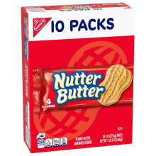 Nutter Butter Peanut Butter Sandwich Cookies, 56g - Pack of 10 (560g)