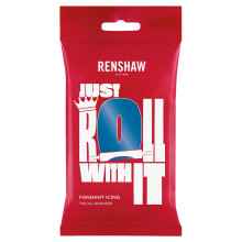 Renshaw Atlantic Blue Just Roll With It Fondant Icing, 1 kg (Pack of 1) - Ready to Roll Icing for Cakes
